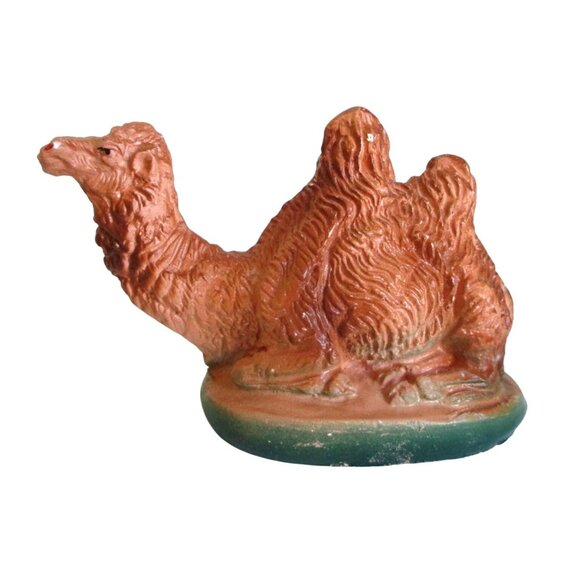 AS IS Vintage Nativity Camel Chalkware Figurine Decorative Collectible 2.5" Tall - Picture 1 of 6